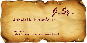 Jakubik Szevér névjegykártya